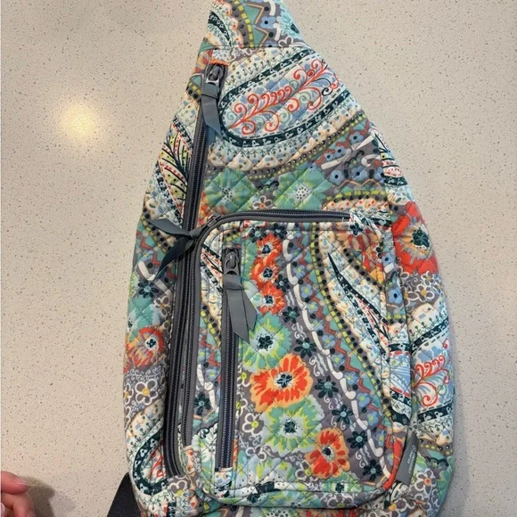 Vera Bradley Multicolor Paisley Quilted Sling Bag - Picture 1 of 9